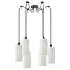 Se21-bl-4-bl6-gl3 Adept Tube  Pendant White Glass+