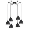 Se21-bl-b10-bl6-ms2 Adept Pendant Black Metal Shade +