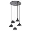 Se21-bl-b10-5bl-ms3 Adept Pendant Black Metal Shade +