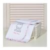Oliver Baby Des.179 Σελτεδάκι με Κέντημα ροζ Αρκουδάκι 50x70 190 Γρμ/τμ