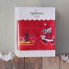 Christmas Terry Gift set (4 Χιονανθρωπος) Προσωπου (50x90) Κοκκινο