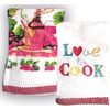 Love to Cook - σετ Πετσετες Κουζινας 2τεμ Βελουτε