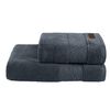 Σετ 2τμχ. Πετσέτες Μπάνου Bono Anthracite guy Laroche  Smooth Cotton 650 Gr/m4