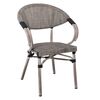 Costa Πολυθρόνα Dining Αλουμινίου, Απόχρωση Antique Grey - Textilene Μπεζ