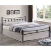 Dugan Κρεβάτι Διπλό, για Στρώμα 140x190cm, Μέταλλο Βαφή Μαύρo