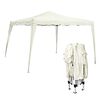 Gazebo Πτυσσόμενο Μέταλλο Βαφή Άσπρο, Ύφασμα Άσπρο