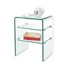 Glasser Κομοδίνο Clear  2 Ράφια - Γυαλί 10mm / 6mm