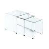 Glasser set 3  Βοηθητικά Τραπεζάκια, Διάφανο Γυαλί 10m