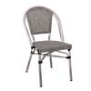 Costa Καρέκλα Dining Αλουμινίου, Απόχρωση Antique Grey -Textilene Μπεζ