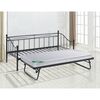Marin Set: Daybed (Για Στρώμα 90x190) + Βοηθητικό Κρεβάτι με Στρώμα 185x85 Μέταλλο Μαύρο