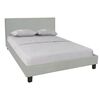 Wilton Κρεβάτι Διπλό για Στρώμα 140x190cm, Ύφασμα Απόχρωση Grey Stone