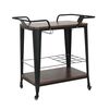 Relix Trolley bar-pro Μέταλλο Βαφή Μαύρο, mdf Απόχρωση Καρυδί
