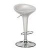 Disco Σκαμπό Bar, Βάση Χρώμιο, abs Silver, Ύψος Ρυθμιζόμενο, Περιστρεφόμενο