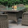 Montana Τραπέζι Dining Κήπου-Βεράντας Alu, Φ5mm Round Wicker Grey Brown