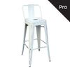 Relix Σκαμπό bar-pro με Πλάτη, Μέταλλο Βαφή Antique White