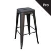 Relix Σκαμπό bar-Pro, Στοιβαζόμενο, Μέταλλο Βαφή Antique Black