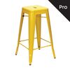 Relix Σκαμπό bar-Pro, Στοιβαζόμενο, Μέταλλο Βαφή Κίτρινο
