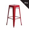 Relix Σκαμπό bar-Pro, Στοιβαζόμενο, Μέταλλο Βαφή Κόκκινο