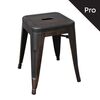 Relix Σκαμπό-Pro, Στοιβαζόμενο, Μέταλλο Βαφή Antique Black