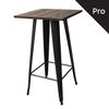 Relix Wood Τραπέζι bar-Pro, Μέταλλο Βαφή Antique Black, Απόχρωση Ξύλου Dark oak