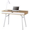 Γραφειο η/υ Μέταλλο Βαφή Άσπρο, Melamine Beech
