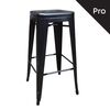 Relix Σκαμπό bar-pro H.67cm, Στοιβαζόμενο, Μέταλλο Βαφή Μαύρο