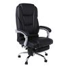 Bf8550 Massage Relax Πολυθρόνα Γραφείου Διευθυντή, Βάση Χρώμιο με Υποπόδιο, pu  Μαύρο