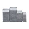Flower pot-10 set 4 Τεμαχίων: 20x20x50 + 27x27x60 + 34x34x70 + 41x41x80 Απόχρωση Black Wash