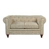 Chesterfield York Kαναπές 2θέσιος Σαλονιού - Καθιστικού, Ύφασμα Απόχρωση Μπεζ