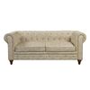 Chesterfield York Kαναπές 3θέσιος Σαλονιού - Καθιστικού, Ύφασμα Απόχρωση Μπεζ