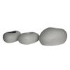 Flower pot-Rock set 3 Τεμαχίων, Cement Απόχρωση White