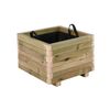 Flower pot Wood Γλάστρα, Εμποτισμού Pine, Απόχρωση Φυσικό, 50x50x36cm
