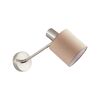 Se21-nm-22-sh3 Adept Wall Lamp Nickel Matt Wall Lamp Brown Shade+