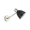 Se21-nm-22-ms2 Adept Wall Lamp Nickel Matt Wall Lamp Black Shade+