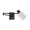 Se21-bl-52-sh1 Adept Wall Lamp Black Wall Lamp With Switcher and White Shade+