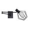 Se21-bl-52-gr1 Adept Wall Lamp Black Wall Lamp With Switcher and Black Metal Grid+