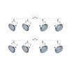 T12022a-4tu (X2) Juno Packet White Adjustable Spot With Chrome Ring and Glass+