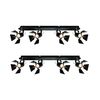 Gu12015a-4b (X2) Mystik Packet Metal Black Ceiling Lamp With Rotating Heads+