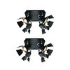 Gu12015a-4r (X2) Mystik Packet Metal Black Ceiling Lamp With Rotating Heads+