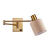 Se21-nm-52-sh3 Adept Wall Lamp Gold Matt Wall Lamp With Switcher and Brown Shade+
