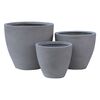 Flower pot-3  set 3 Τεμαχίων Cement Grey