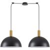 Se21-gm-4-bl2-Ms40 Adept Tube Gold Matt Pendant Black Metal Shade+