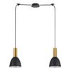 Se21-gm-4-bl2-ms2 Adept Tube Gold Matt Pendant Black Metal Shade+
