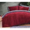 Σετ Μονή Παπλωματοθήκη fleece 160x220cm polyester nef-nef calderon/ bordo 029404