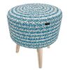 Σκαμπό Stool Tonical Blue 40x40x40 guy Laroche  100% Cotton