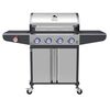 Campfire Ψησταρια με 4 Καυστηρες & Extra Εστια  και led Διακοπτες-Ινοχ