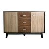 Velco pro Systems Μπουφες 120x38x74 cm με δυο Πορτες & Τεσσερα Συρταρια Σφενδαμος