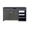 Velco  pro Systems Παπουτσοθηκη -Σκαμπο 80x30x49cm Γκρι Οξια