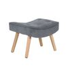 Σκαμπώ - Υποπόδιο Φυσικό/ Ύφασμα velure Γκρι 52x38x35cm zww alma Ε7141,71