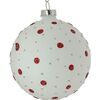 Χριστουγεννιάτικη Μπάλα Γυαλί red dots 10cm